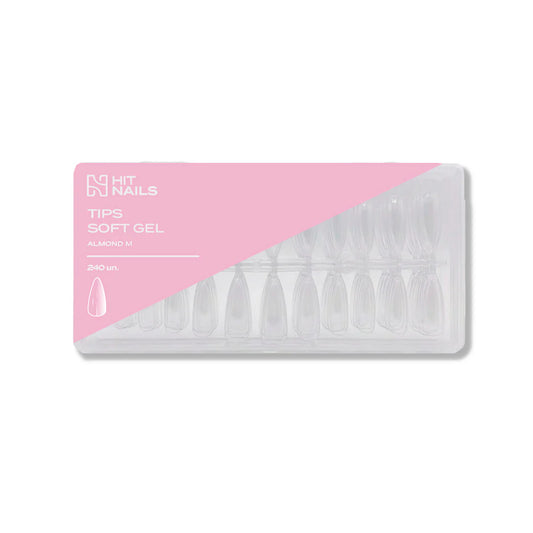 Tips Soft Gel Amêndoa M 240 un.