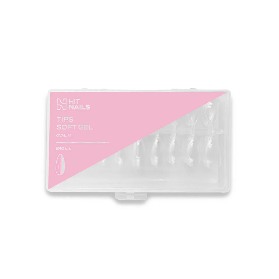 Tips Soft Gel Oval M 240 un.
