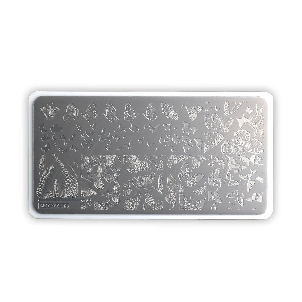 Placa Stamping Borboletas 01